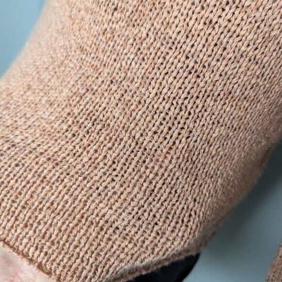 MinkPink off the shoulder knit bell sleeve tie up sleeve burnt orange M - Picture 4 of 9